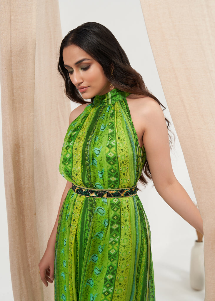 Athena Dark apple Green Women's Dress